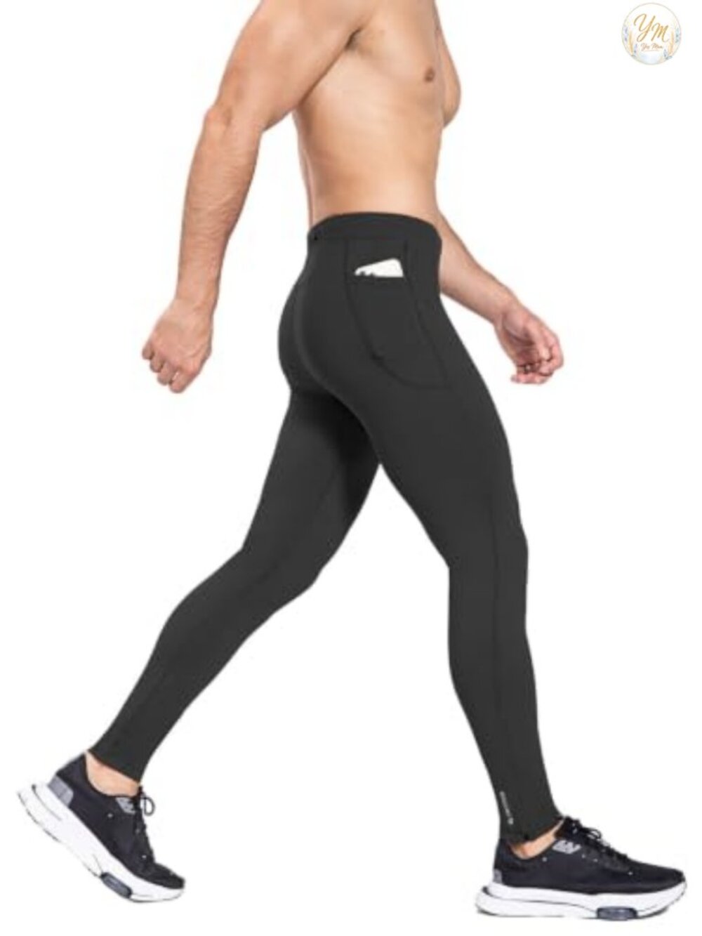 Men's Thermal Running Tights Water Resistant Fleece Lined with Pockets